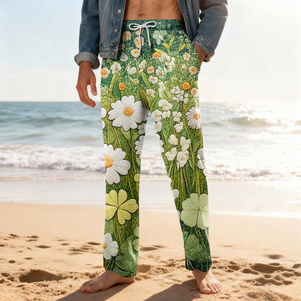 Men's Home Soft Pajama Pants Drawstring With Pockets Casual Sports Pants