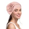 Seitenblumen-Design Damen-Kopftuch Weiches, dehnbares Chemo-Kopfbedeckung Gemütliche Turbanmütze Tägliches Tragen