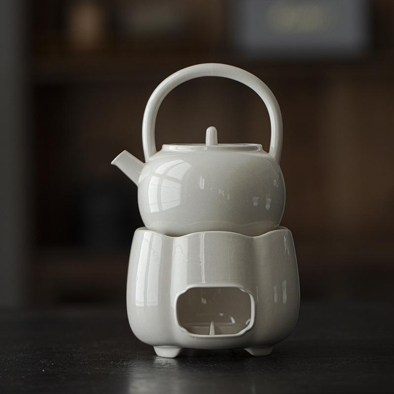 Herb & Wood Ash Ceramic Tea Stove | Candle Heated Gongfu Tea Brewing Base