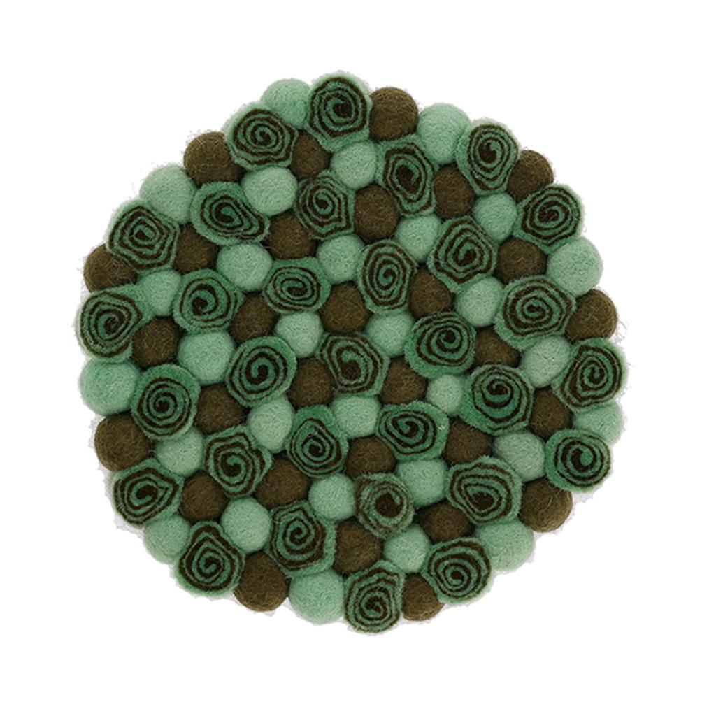 Marushin Pokopoko Rose Fair Trade 0395019700 Trivet, Nepalese, Green, Handmade, Product,