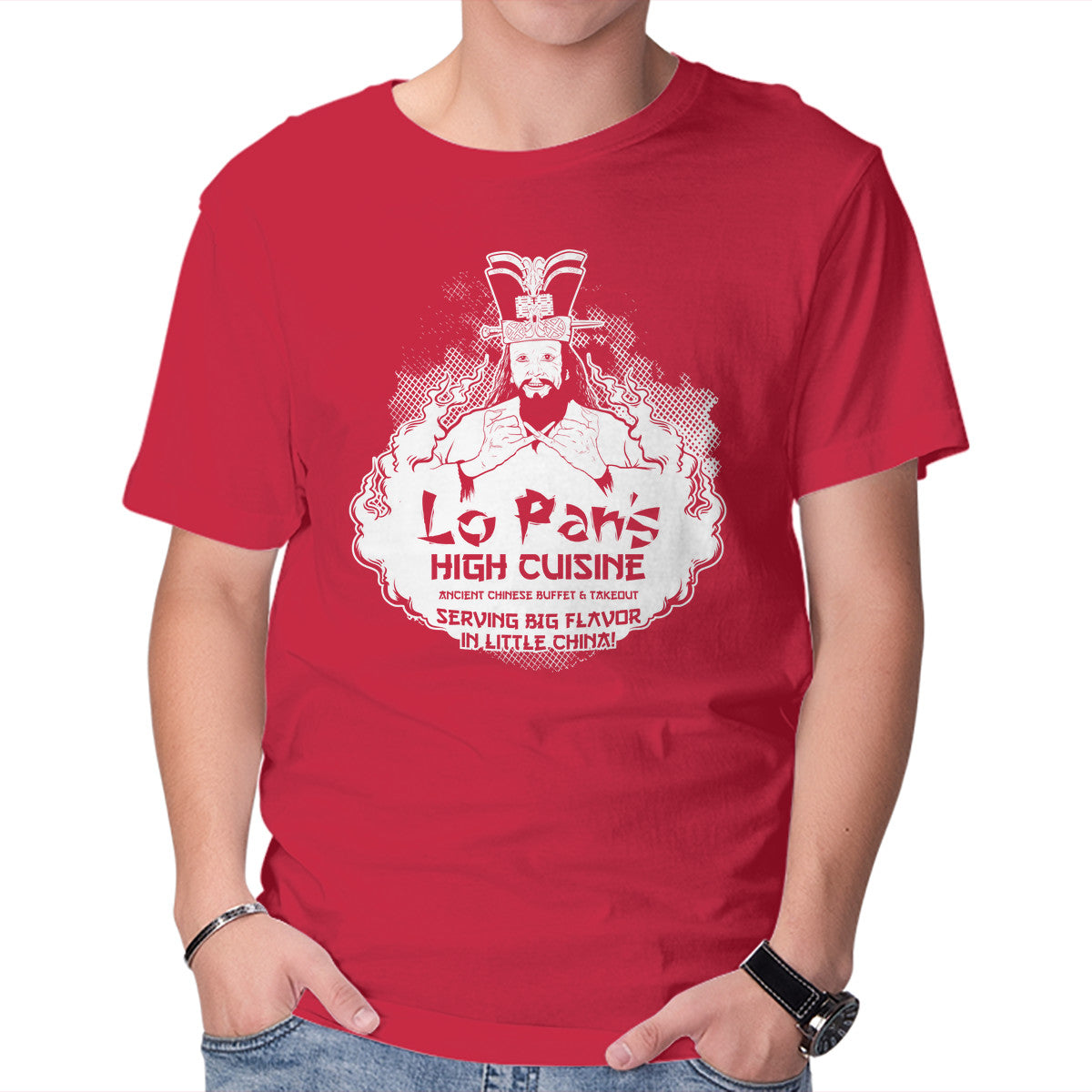 Unisex Crew Neck T-Shirt Lo Pan s High Cuisine Graphic Short Sleeve Casual Tee XS