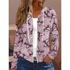 Casual Style Butterfly Pattern Print Design Hooded Jacket