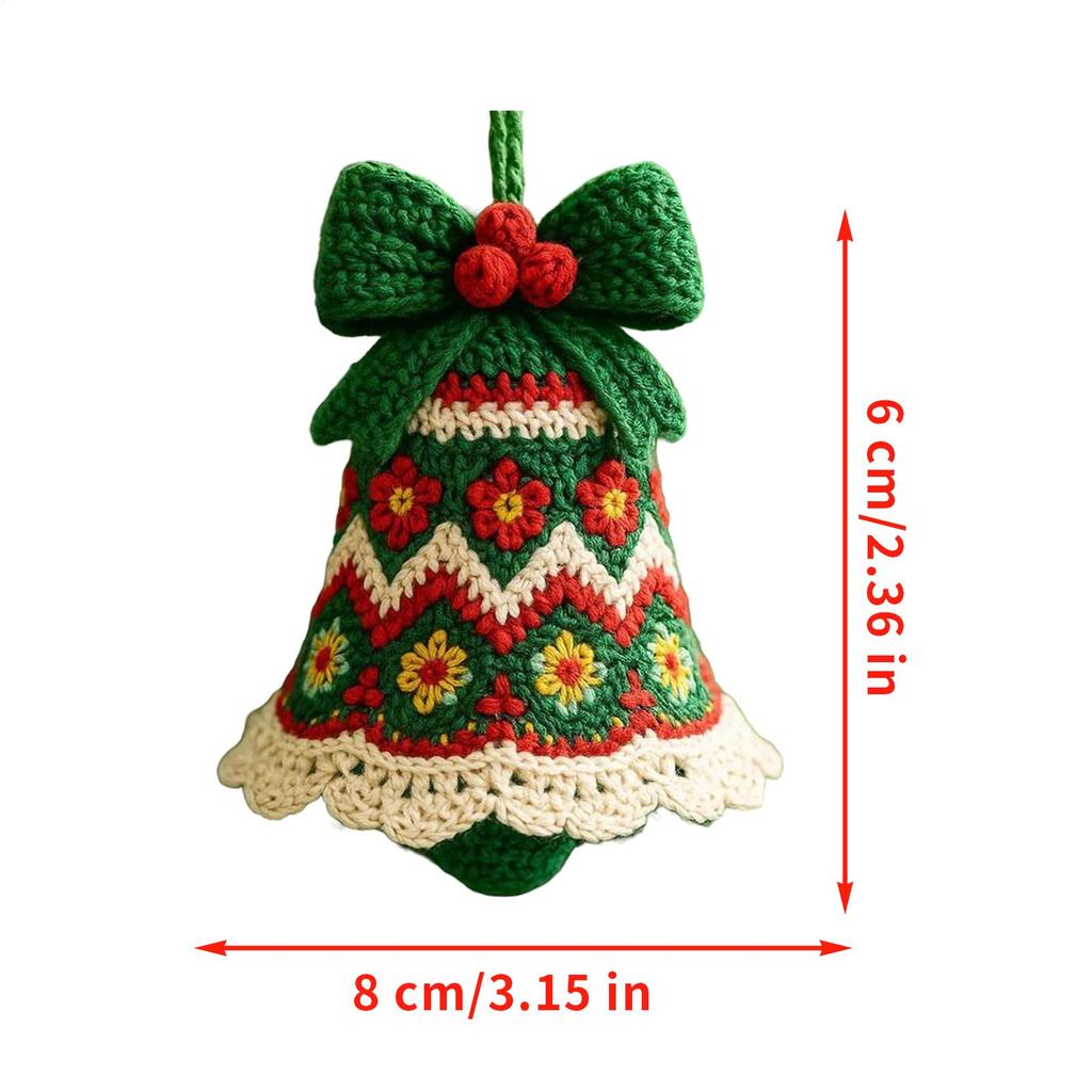 Christmas Crochet Kit For Beginners Crochet Complete Kit Christmas Bell Ornament Handmade Crafting Set For Holiday Craft