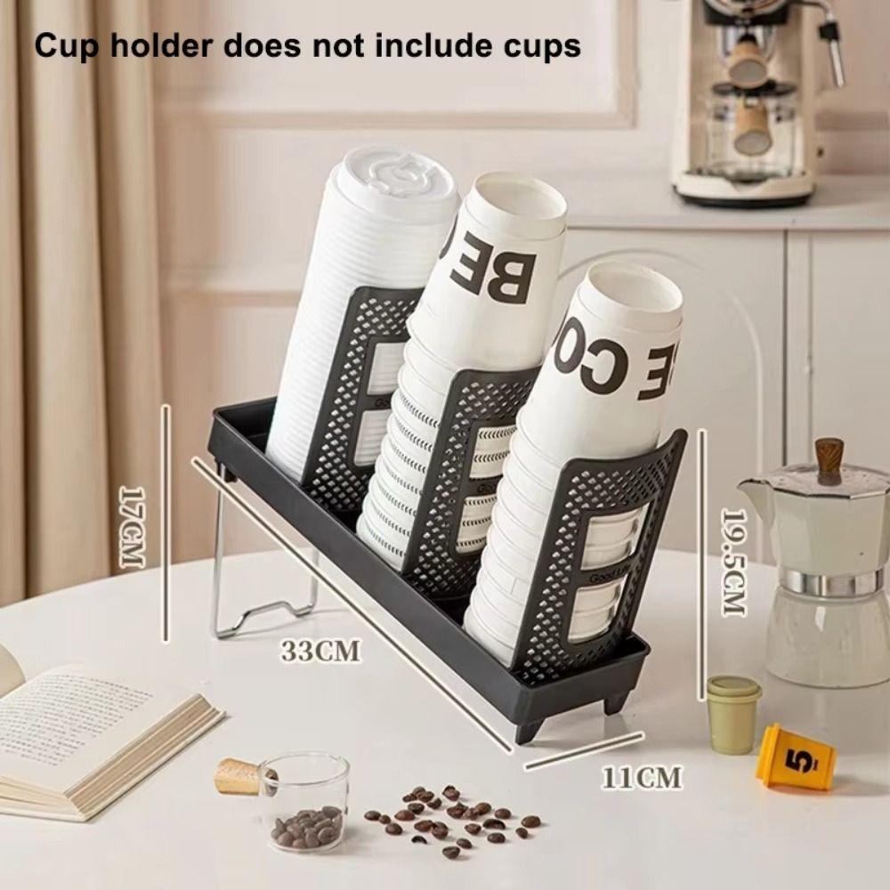 Thickening Cup Holder Bracket Foldable Coffee Shop Cup Rack Ultra-large Capacity Incline Coffee Storage Corner Coffee Shop