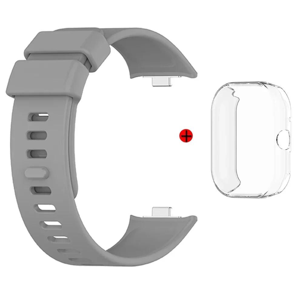 Watchband + Case For Xiaomi Redmi Watch 4 Strap Replacement Silicone Strap For Xiaomi Redmi Watch4 Correa Bracelet Cases Cover