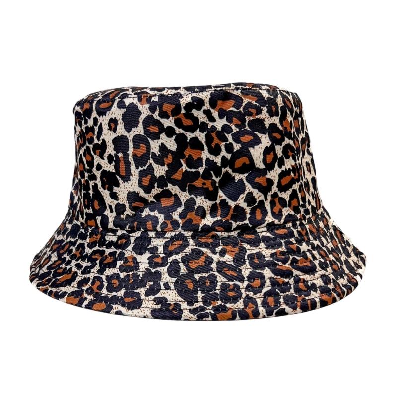 Двусторонний рыбацкий головной убор с принтом животных, дышащий, складной, летний, солнцезащитный, пляжная панама, женский модный аксессуар хаки