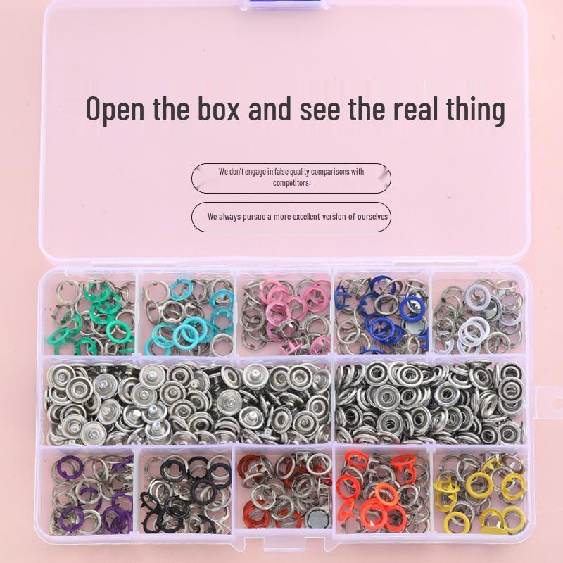 Snap Installation Tool Set: No-Sew Fastener, Rivet & Invisible Button Kit with Male-Female Clips