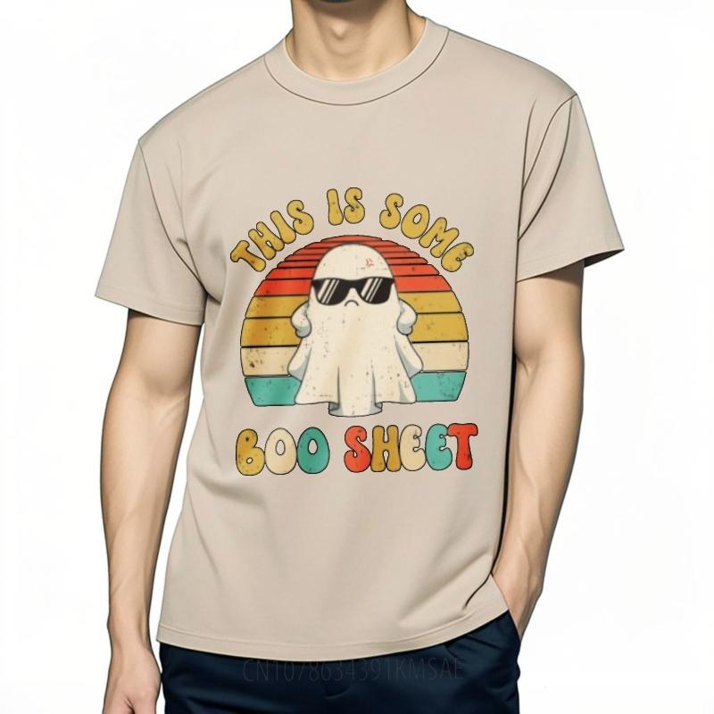 Summer Top Relaxed Fit For Man Fashionable T Shirt Black This Is Some Boo Sheet Ghost With Sunglasses Classic Men Top Tees