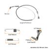 Stainless Steel Universal 24"/36'' Throttle Gas Cable & Spring Set Street Hot Rod Performance For Ford Chevy Silver