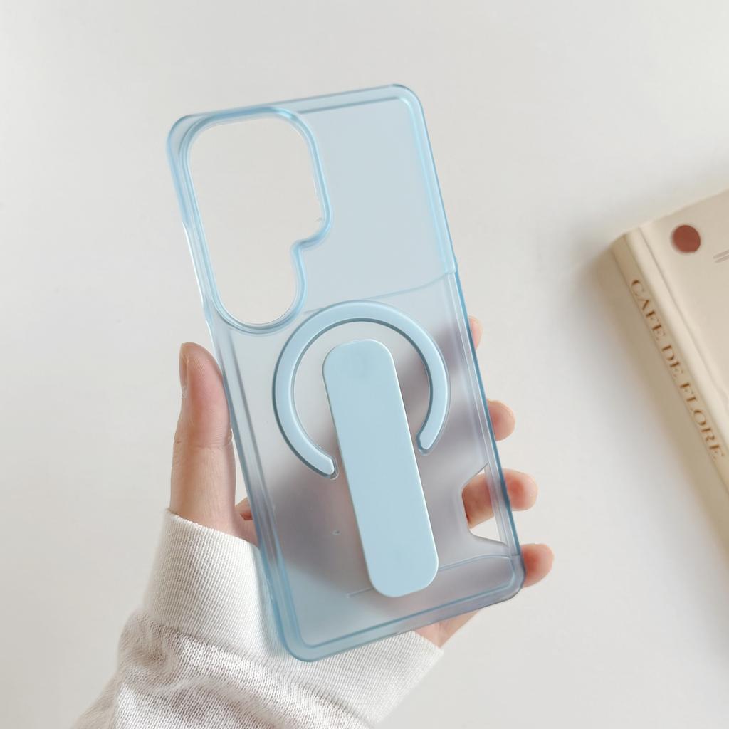 Slim PC Clear Matte Card Slot Shockproof Case for Samsung Galaxy S26 S25 S24 Plus Ultra Grip Holder For Magsafe Magnetic Cover