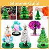 Colorful And Interactive 15cm Christmas Tree Toy With Snowflake Crystals For Children