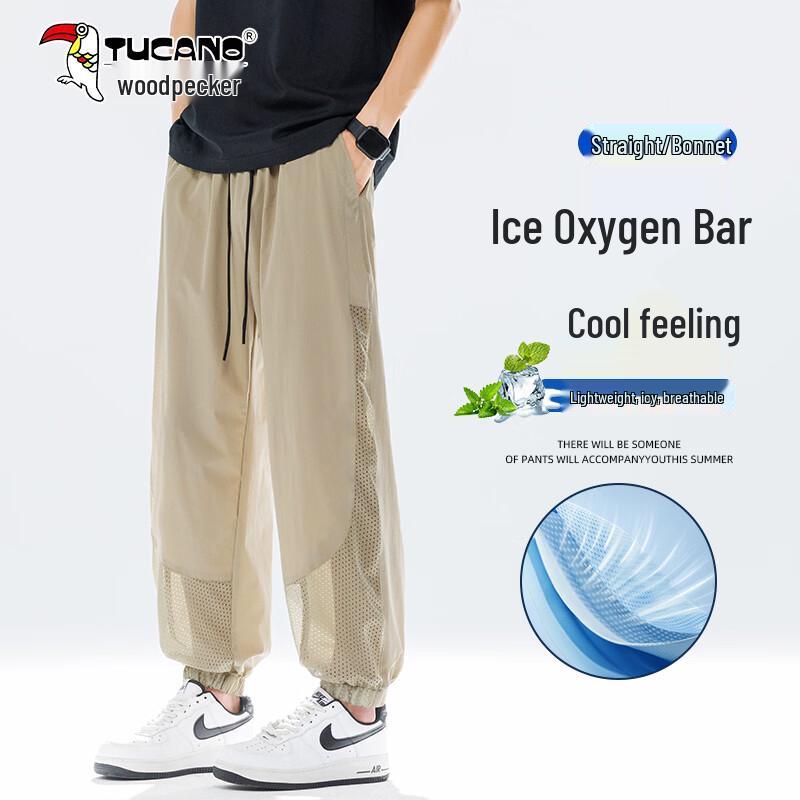 TUCANO Men s Summer Quick-Dry Ice Silk Mesh Casual Pants M