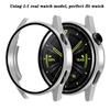 Smartwatch Full Cover Case with Tempered Glass Film Smartwatch Screen Protector Case for GT3 46mm Silver