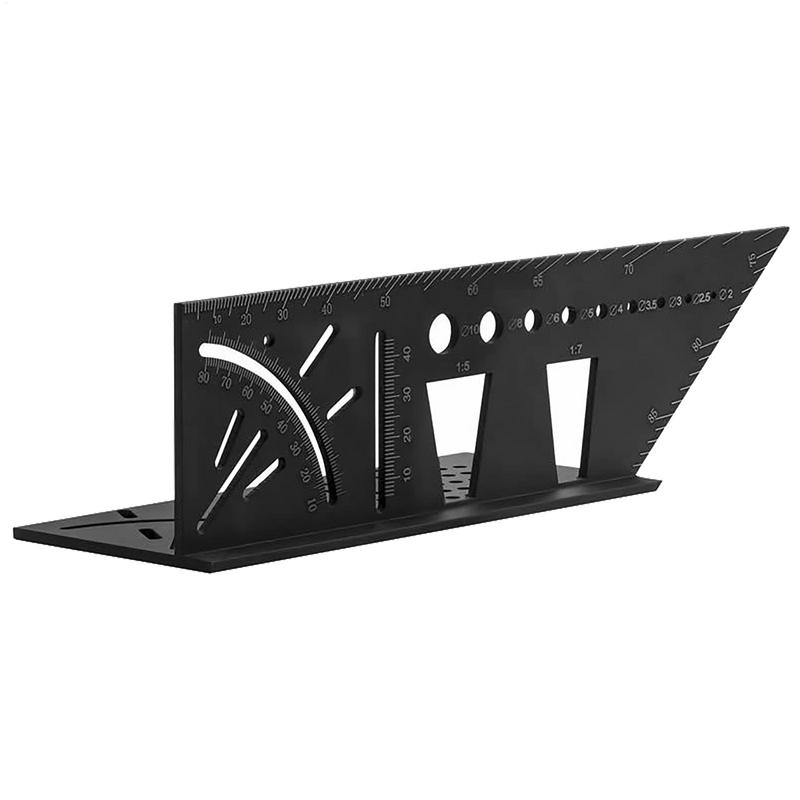 Carpenter's Line Square Measuring Ruler 45 /90 Degree Line Ruler Woodworking Scribe Mark Line Gauge T-Type Ruler Stop gauge