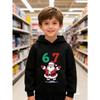 SIX SEVEN Christmas Print Hooded Sweatshirt, Streetwear Casual Style Unisex Men Women Teens Kids, Winter Fall Top