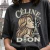 Camiseta Gráfica de Regreso de Celine Dion en París Camiseta Vintage de Fan de Concierto Diseño Artístico de la Torre Eiffel Regalo para Coleccionista Amante de la Música
