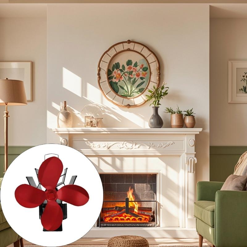 Auto Running Fireplaces Blower Auto Adjusts Speed Base On Temperature High Efficiency Air Circulations 172mm Fan