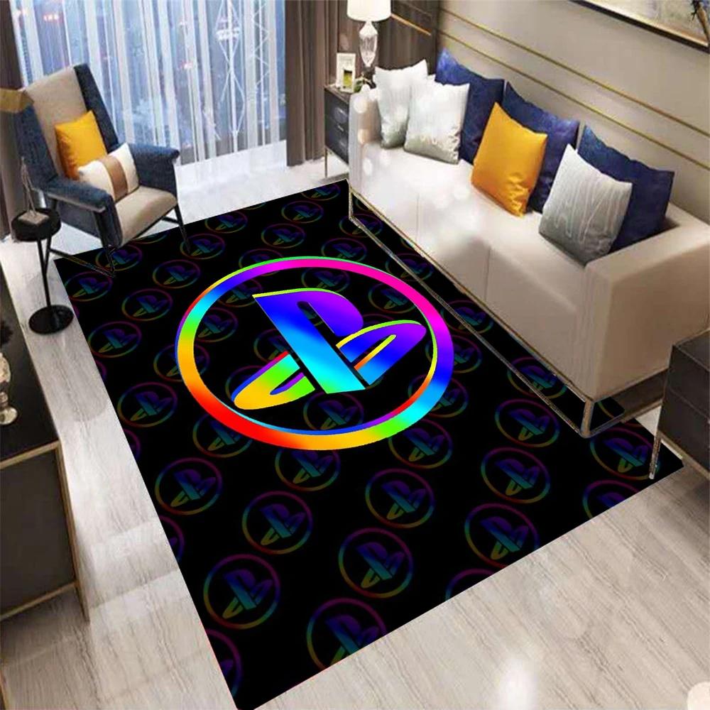 3D Abstraktní Moderní Koberec s Gamepadem, Koberec pro Obývací Pokoj Ložnici Pohovku Dekorace Vstupní Rohožka, Dětská Hra Protiskluzová Podložka na Podlahu