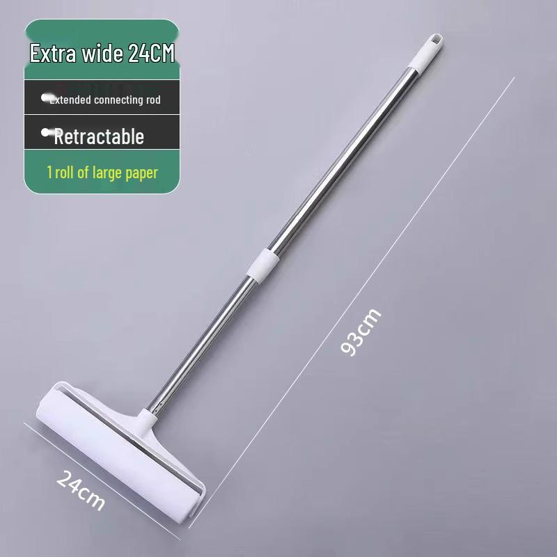 Long-Handled Lint Roller Brush for Hair Cleaning with Tearable Paper