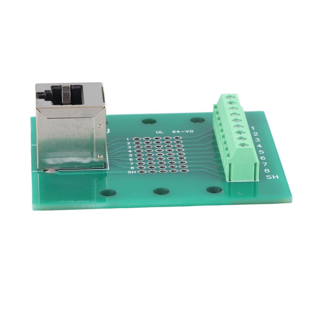 RJ45 Ethernet Connector Breakout Board 8P8C Network Port Screw Terminal Board with Bracket for Computers Routers
