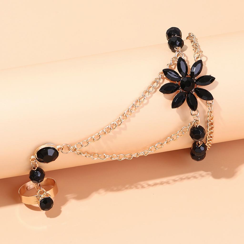 1PC Women's Fashion Trend Flower Bracelet Zircon Design Zircon, Suitable for Date, Party, Festival Gifts