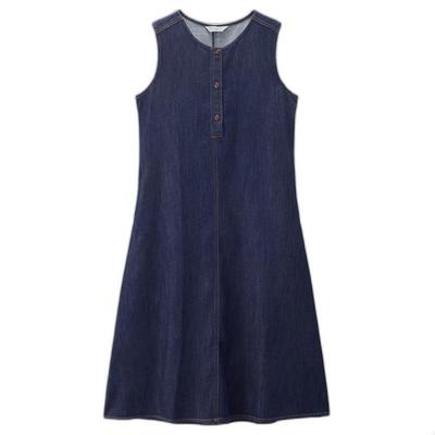 Washed Denim Sleeveless Dress