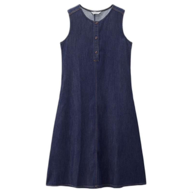 Giordano Washed Denim Sleeveless Dress