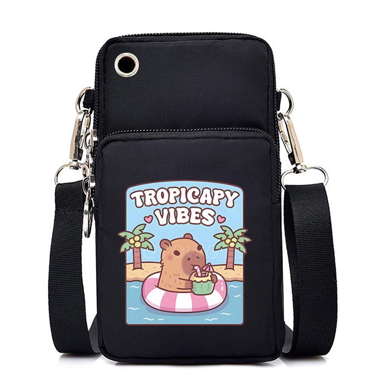 Casual mobile phone bag cute printing new messenger bag Korean version versatile small bag vertical change bag