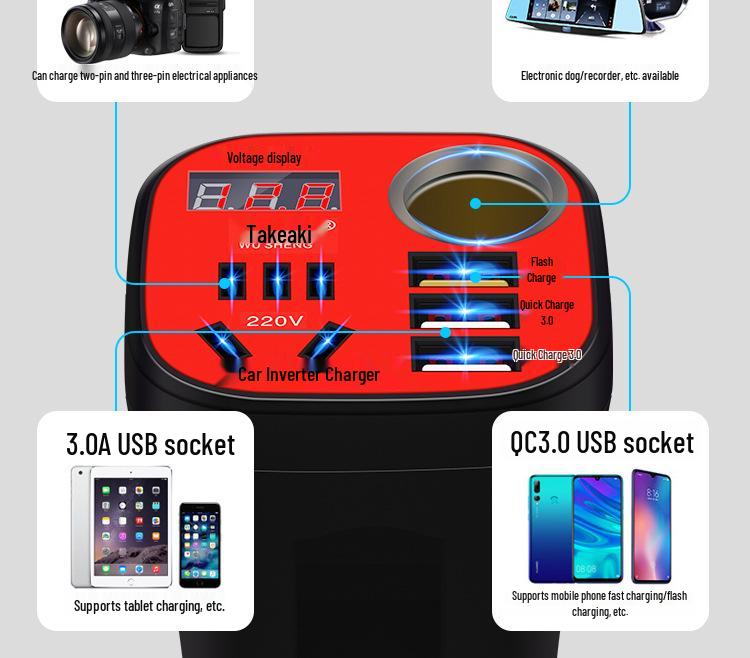 Universal Car/Van Inverter & Charger 12V/24V to 220V