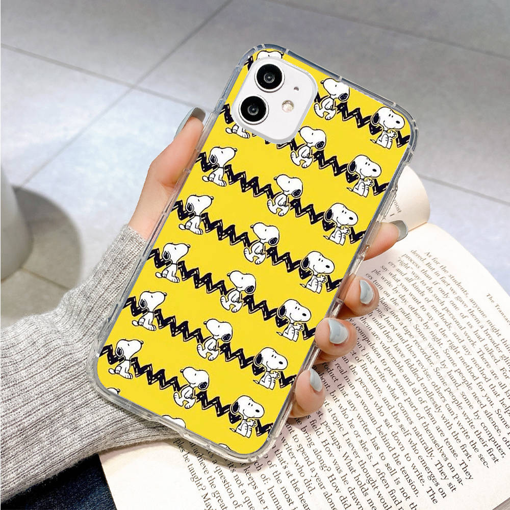 Case for Samsung A04 A14 A23 A34 A54 M23 M33 M52 M53 Realme 10 9 C30S C35 C55 VIVO Y02S Y21 Y51 X80 Pro Transparent Cover NI38 Funny Snoopy