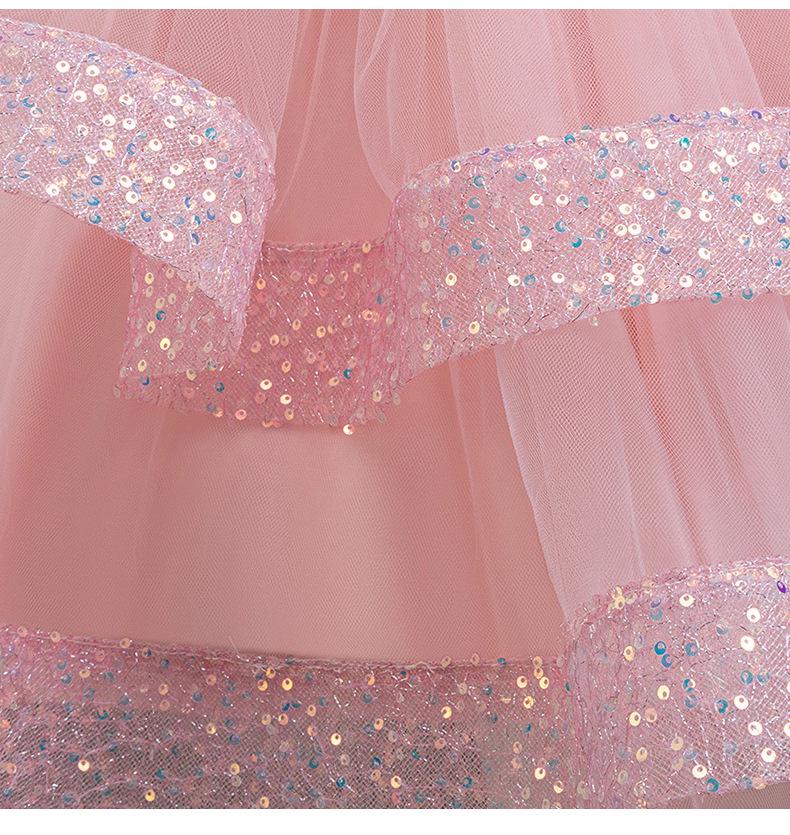 Glitzerndes flauschiges Netz-Prinzessinnenkleid für Baby-Mädchen - 1. Geburtstag & Abendmode