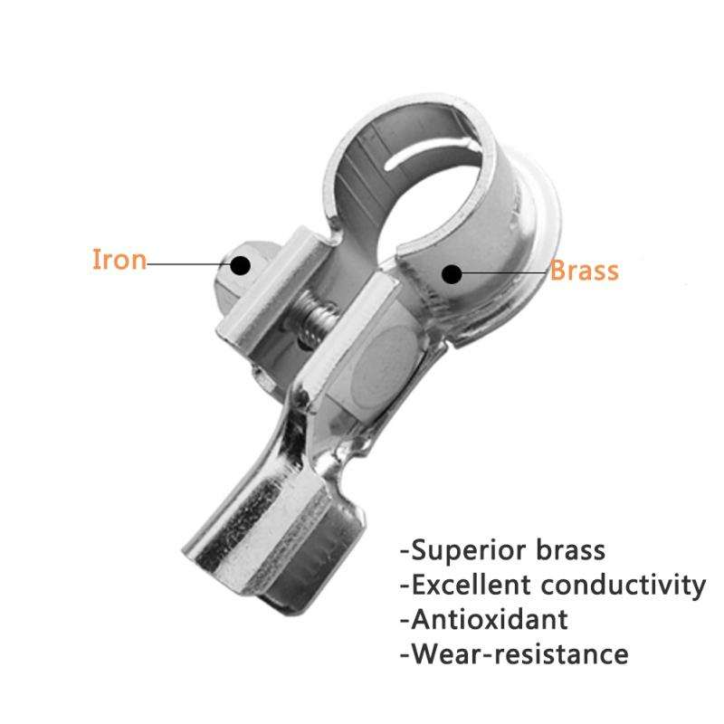 Universal Auto Car Battery Negative Positive Terminal Clamp Clip Brass Connector