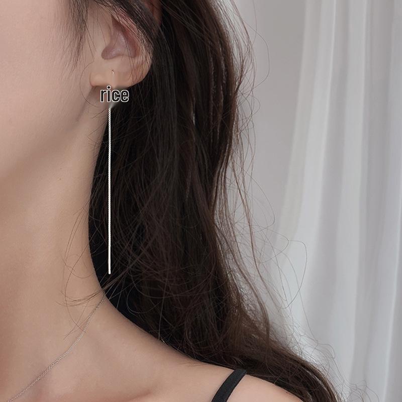 Korean Style Minimalist Tassel Snowflake Earrings for Women - Handmade Christmas Gift