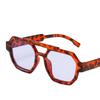 Vintage Square Sunglasses Fashion Women Men Double Bridges Eyewear Female  Chic Polygon Sun Glasses Leopard Shades Glasses