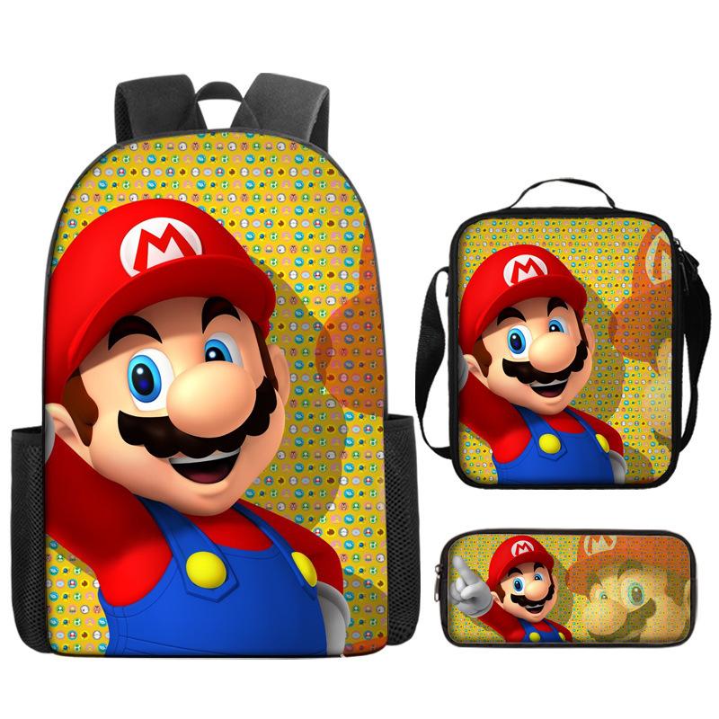 Super Elementary School Bag Cartoon Anime Backpack Mario Backpack Super Satchel