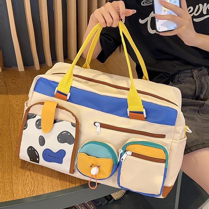 

Dopamine Large-Capacity Women s Casual Handbag for Sports, Gym, and Short Trips синий