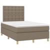 Sommier tapissier - Maison Exclusive - 120x200cm - Matelas à ressorts - Bande LED colorée - Tissu taupe