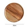 Wooden Dinner Plates Household Round Coffee Tray Trinket Dish Home Vintage Japanese Style Dessert Bread Trays Decorative Dishes