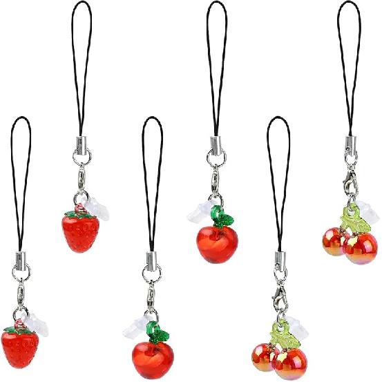 

LiQunSweet Flower Fruit Theme Anti Dust Plug Cell Phone Charms for Mobile Phone Bag Decoration Fruit Theme Phone Charms_