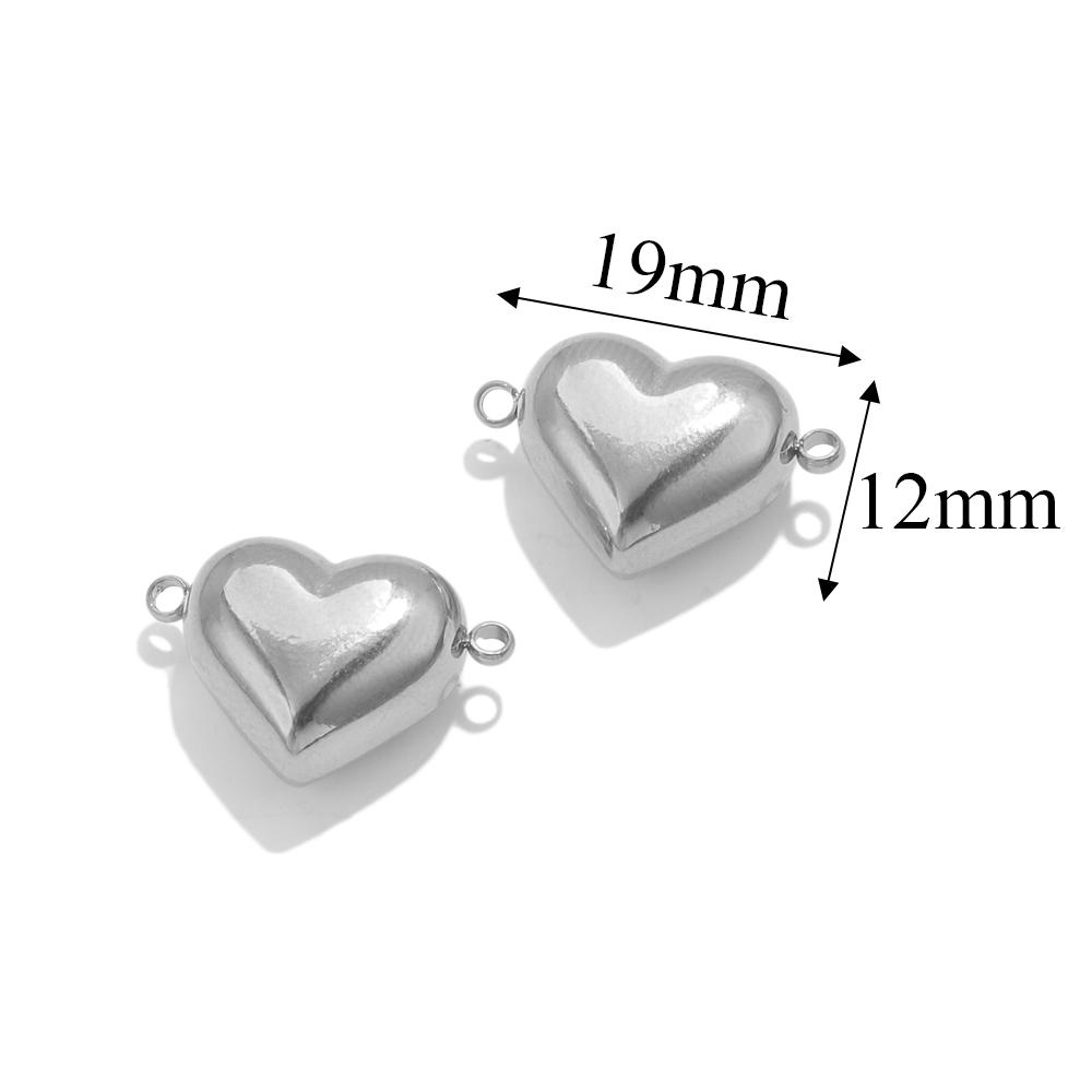 5 szt. Zawieszki ze stali nierdzewnej z podwójnym otworem do łączenia do bransoletek, naszyjników, tworzenia biżuterii DIY, zawieszki z łącznikiem w kształcie serca, kokardy, złote zawieszki
