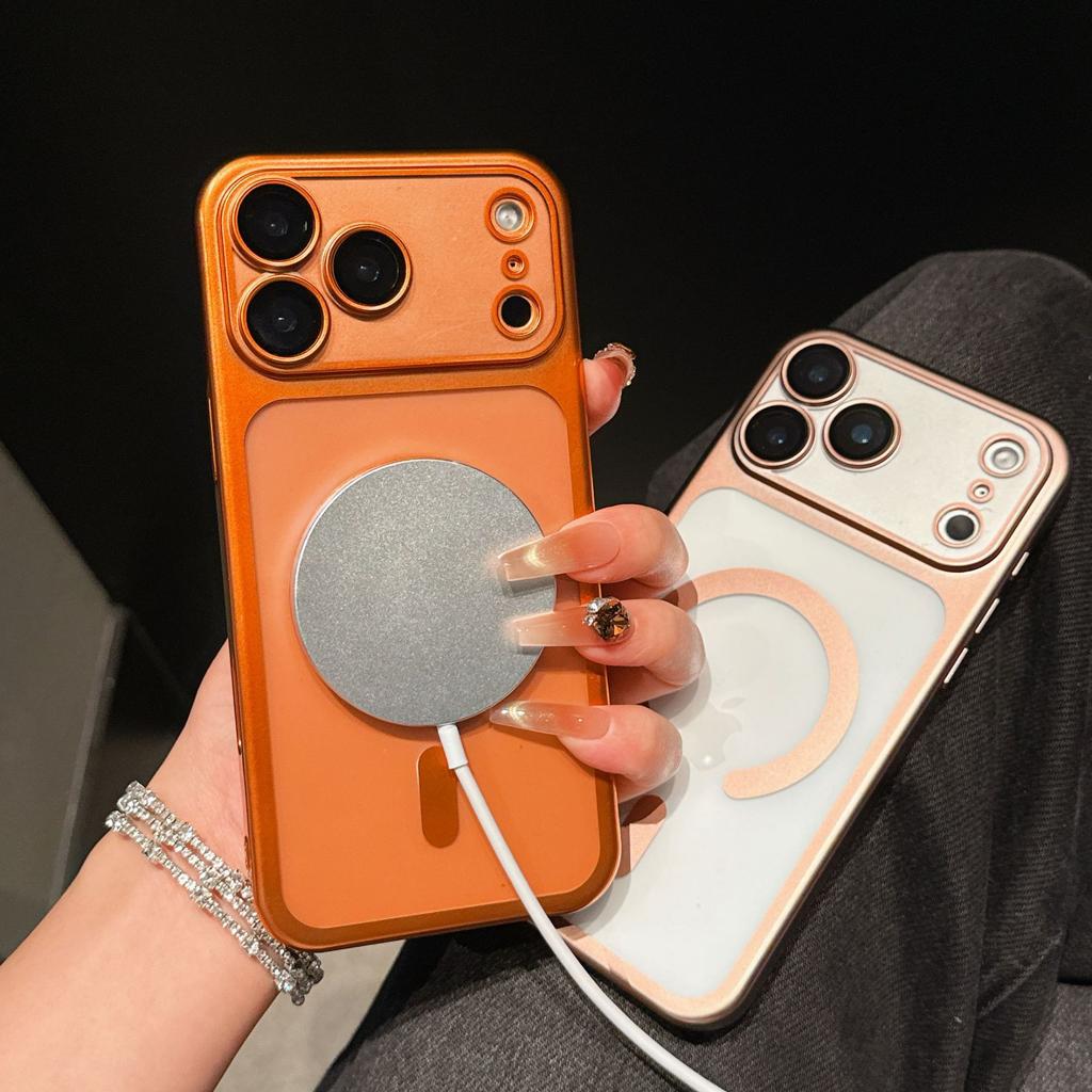 Second Change 17 Series Is Suitable for Apple 18promax Mobile Phone Case Electroplating Matte Magnetic Suction 15pro Anti-drop Protective Cover