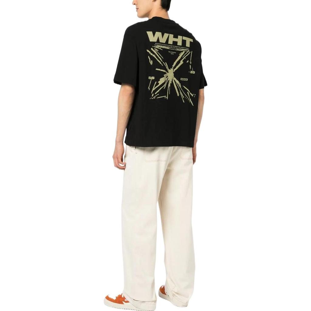 OFF WHITE SS23 T-Shirt Herren Schwarz OMAA120S23JER0021017