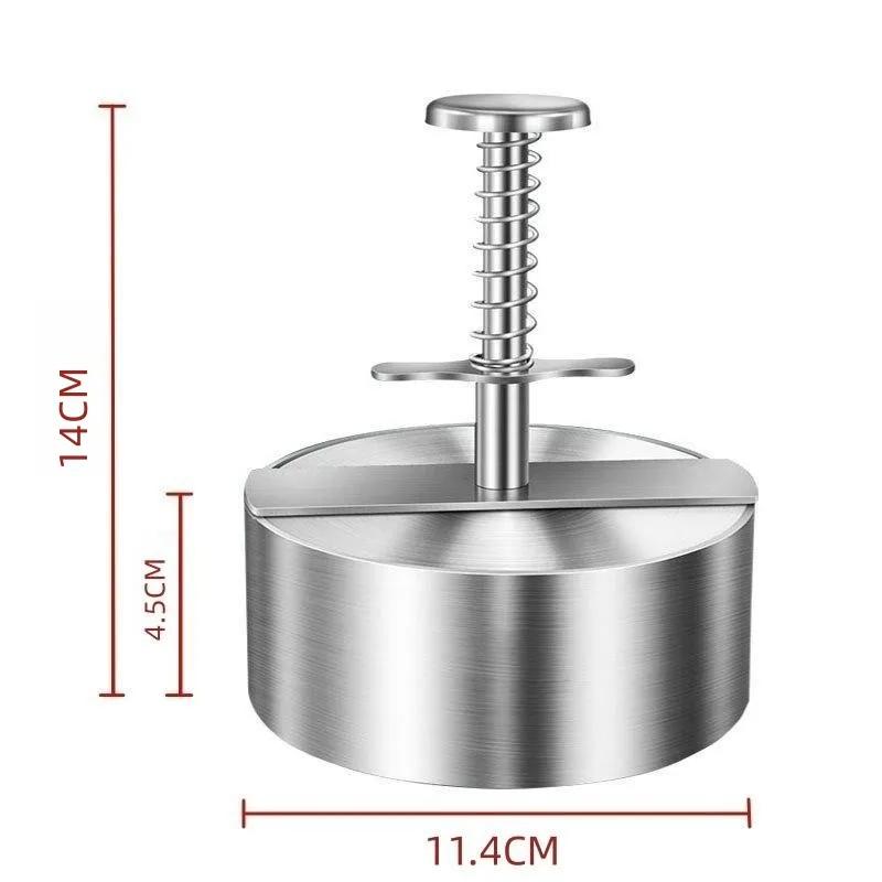 Hamburger Meat Press Patty Maker 304 Stainless Steel Round Non-Stick Thickness Adjusted outdoor picnic Kitchen Beef Rice BBQTool
