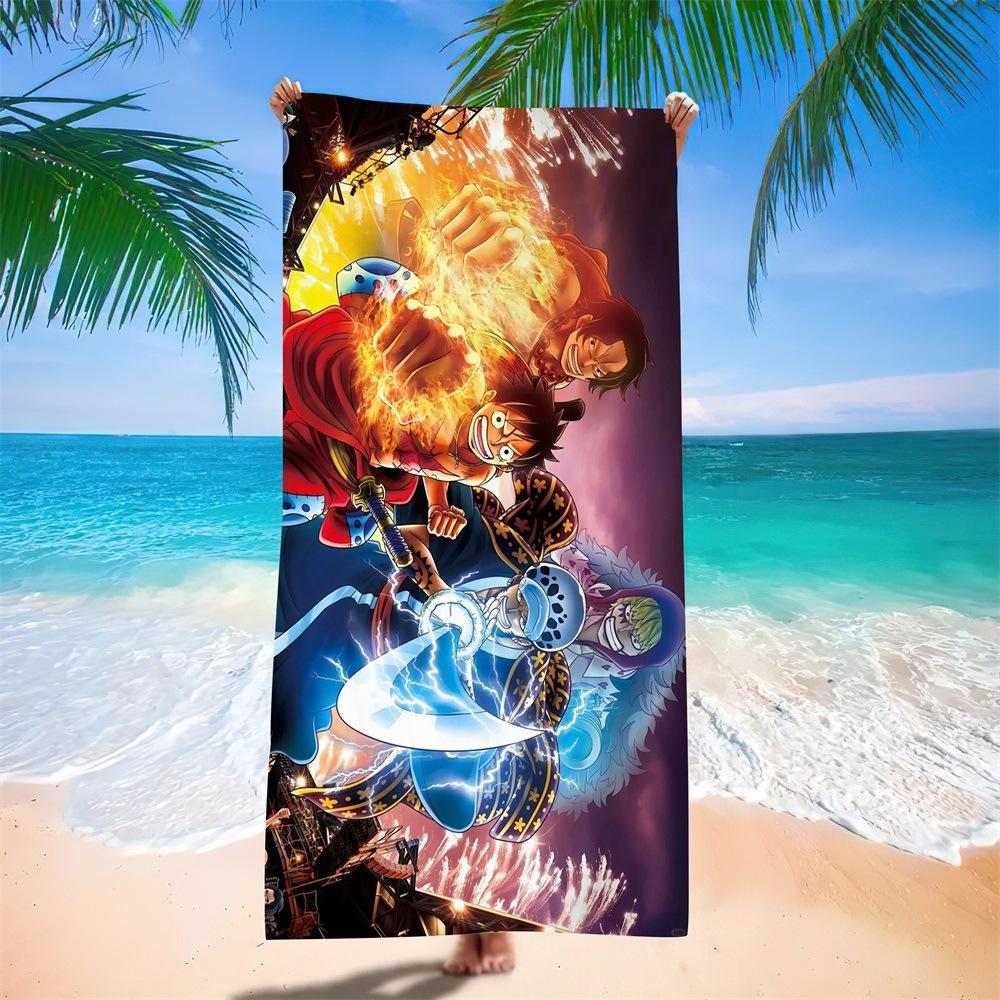 New Anime Character Printed Microfiber Beach Towel Quick Dry Water Absorbent Bath Towel