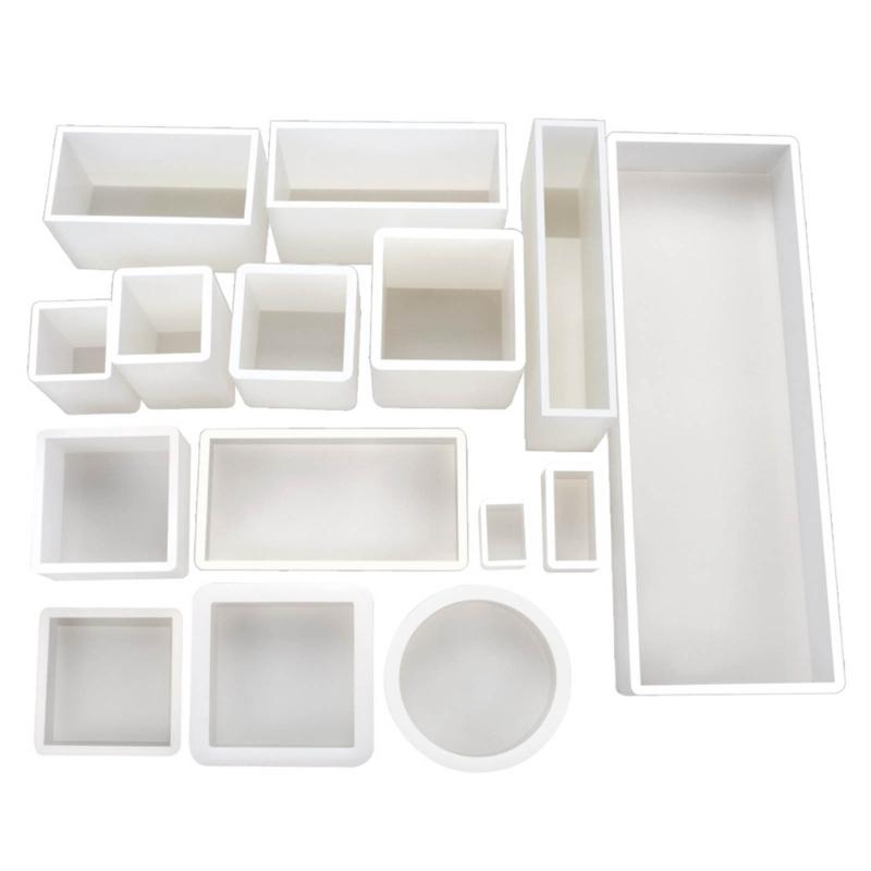 Square Round Rectangle Mould Geometric Decorative Ornament Decors Silicone Mold