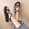 2025 Women Summer Sandals Leisure Wedges Shoes Soft  Sole Light Weight Elastic Back Strap Girls Strappy Sandals