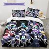 Roupa de Cama Padrão Land of the Lustrous, Conjunto de Colcha Capa de Colcha Fronha Presente de Aniversário para Casa (1 capa de edredom + 2 fronhas, sem enchimento.)