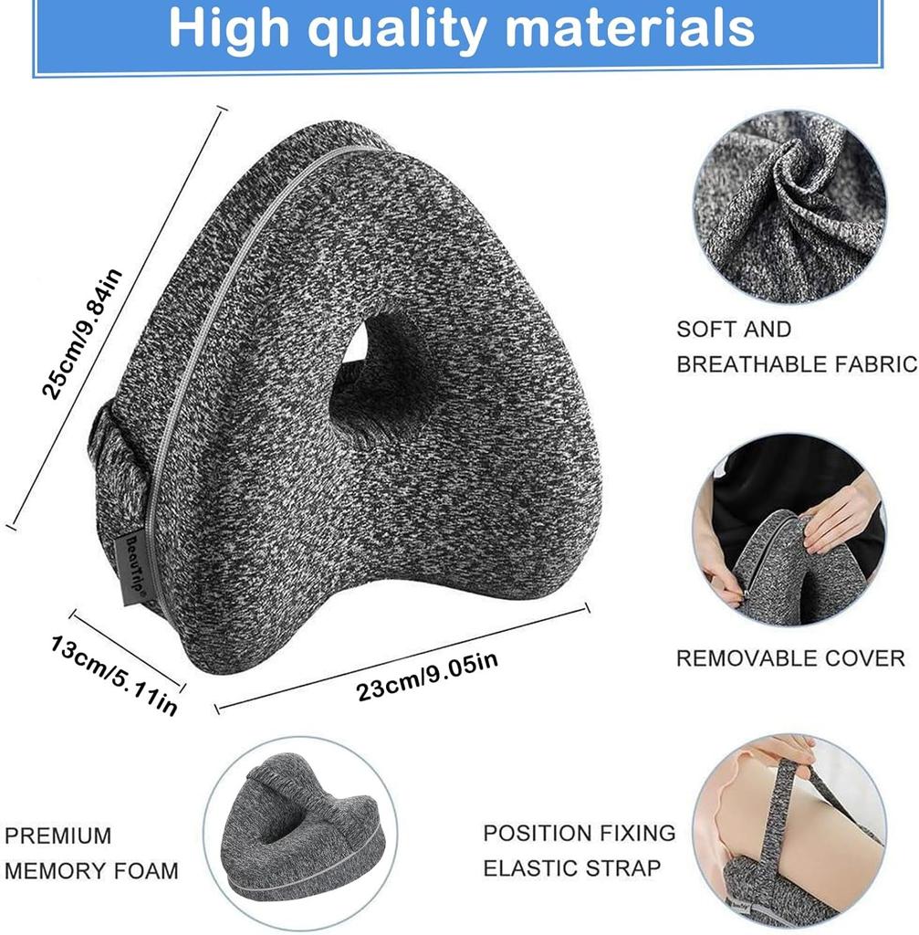 Memory Foam Leg Knee Foam Support Pillow Side Sleeper Sciatica Orthopedic Sciatica Back Hip Relief Pillow For Bed Sofa