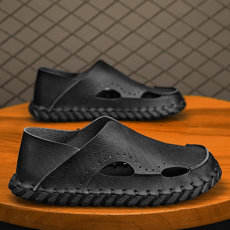 Fashion CYYTL Mens Sandals Summer Casual Fisherman Male Slippers Fashion Leather Outdoor Platform Ankle Beach Shoes Luxury Sport Walking