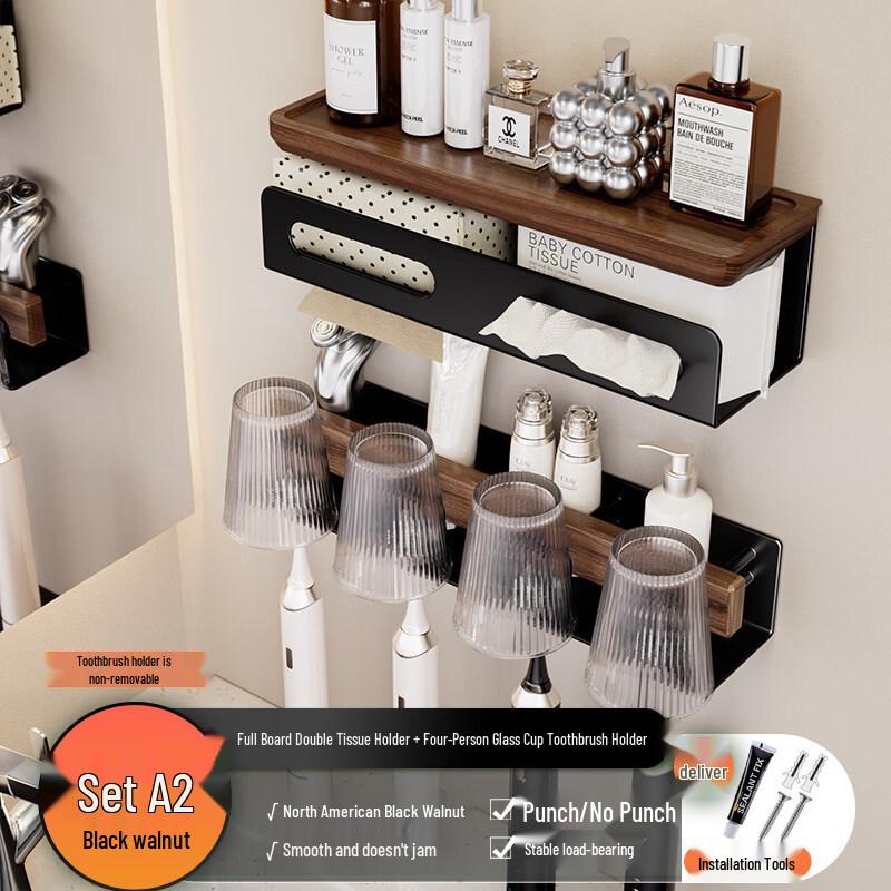 Handton Walnut Bathroom Tissue Holder